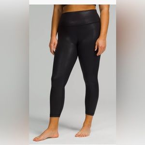 Lululemon Align High-Rise Pant 25” Shine Black Size 12